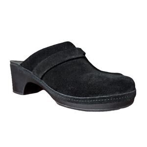 CROCS Sarah Clogs Women’s 10 Black Suede Triple Comfort Mules Slip-On Shoes